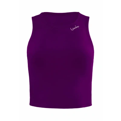 Afbeelding van Winshape Functional Comfort Cropped TANK Top, Dames, Maat: XS, Dark plum