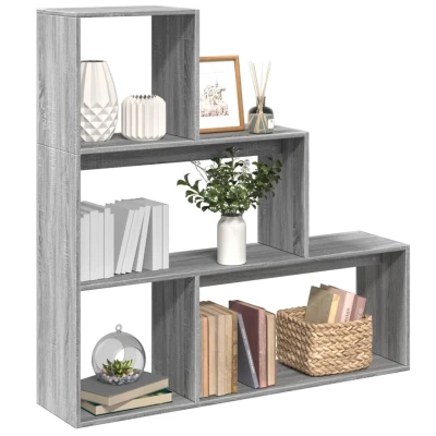 Afbeelding van Kamerscherm / boekenkast 123x29x123 cm hout grijs sonoma