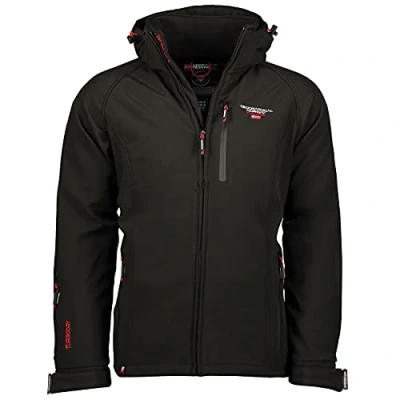 Afbeelding van Geographical Norway Taboo Softshelljas voor heren, waterdicht, outdoorjas, winddicht, tactisch, duurzaam, wandelen, skiën, herfst, winter, lente, marineblauw