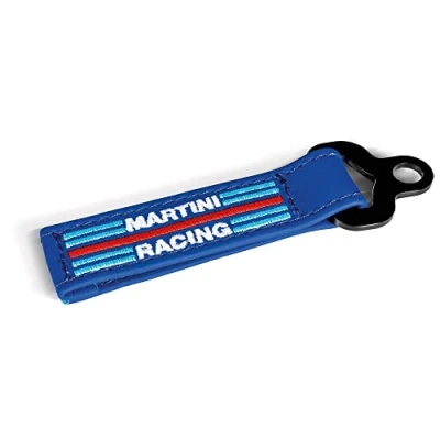 Afbeelding van Sparco Martini Racing Sleutelhanger Leren Keychain Blauw