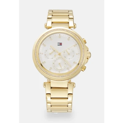 Afbeelding van Tommy Hilfiger Emily Horloge goldcoloured/silvercoloured/white, Dames, Maat: One Size, Gold coloured/silver coloured/white