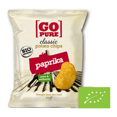 Afbeelding van Go Pure Classic Chips Paprika Bio 15 x 40 gram