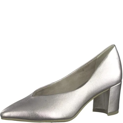 Afbeelding van Marco Tozzi Klassieke pumps, Dames, Maat: 37, Platinum Hoogwaardig imitatieleer