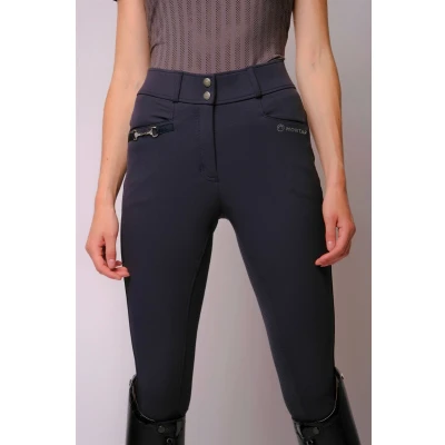 Image de Montar Pantalon d&#039;Équitation Molly Highwaist Full Grip Marin 38