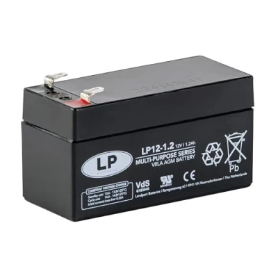 Afbeelding van Batterie rechargeable Landport 12 V 1,2 Ah Technologie VRLA AGM/Modèle LP12 1.2 F1/T1 avec certificat VDS