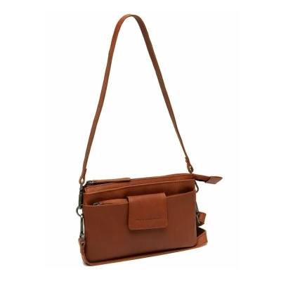 Afbeelding van The Chesterfield Brand Leren Schoudertas Cognac Thompson