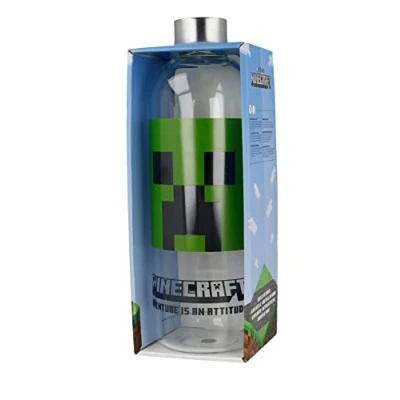 Afbeelding van Minecraft glazen drinkfles