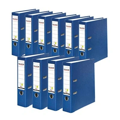 Afbeelding van Falken Harde map DIN A4 10 pack breed blauw