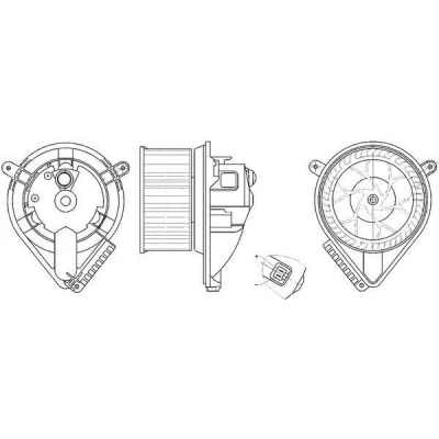 Afbeelding van MAHLE ORIGINAL AB 272 000S Interieurventilator voor voertuigen met/zonder airco stuur links/rechts