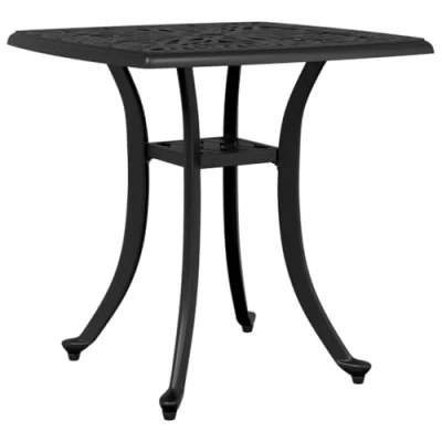 Afbeelding van vidaXL Tuintafel, zwart, 53 x cm, gegoten aluminium