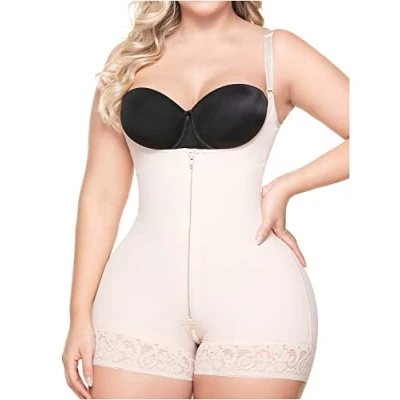 Afbeelding van Sonryse 096 Colombiaanse Faja compressie voor postoperatieve operaties vrouwen na een liposuctie, Zwart