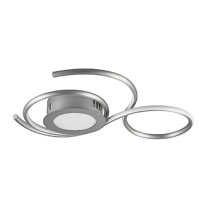 Afbeelding van TRIO JIVE Plafondlamp Nikkel mat incl. 1x SMD 36W Licht apart schakelbaar Afstandsbediening Geintegreerde dimmer Traploos instelbare lichtkleur Nachtlampje Wand en plafondmontage Lichtbron niet vervangbaar