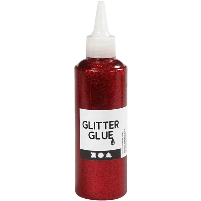 Afbeelding van Creotime Glitterlijm Rood 118 Ml