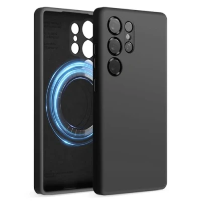 Afbeelding van elago compatibel met Samsung Galaxy S25 Ultra, magnetische siliconen hoes, MagSafe accessoires, beschermhoes, schokbestendig, dun, krasbestendig, microvezelvoering