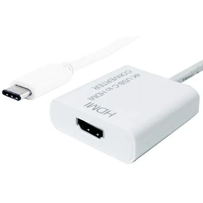 Afbeelding van Value 12.99.3210 USB C displaykabel / HDMI Adapterkabel stekker, A bus 0.10 m Wit 4K UHD