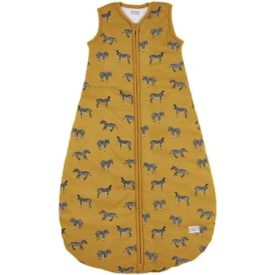 Afbeelding van Meyco baby Zebra Animal slaapzak rond gevoerd honey gold 98cm
