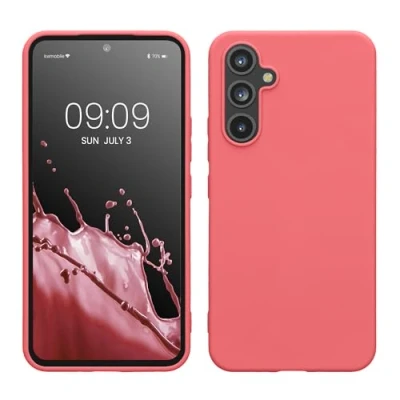 Afbeelding van kwmobile telefoonhoesje geschikt voor Samsung Galaxy A54 5G Hoesje smartphone Back cover in neon koraal