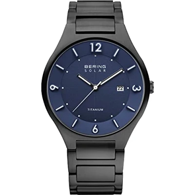Image de BERING Hommes Analogique Solar Collection Montre avec Bracelet en Titane &amp; Verre Saphir