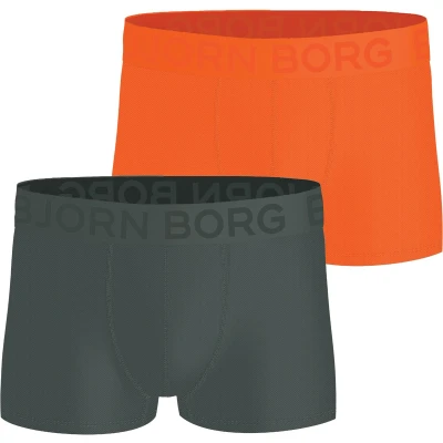 Afbeelding van Björn Borg Sports Trunk 2 PACK Onderbroeken, Heren, Maat: Large, Stone/orange