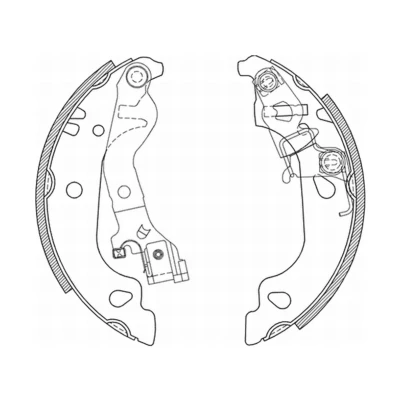 Afbeelding van ABE C0F018ABE Remschoenen Achteras 180 32,5 LOCKHEED FIAT: Punto II Hatchback