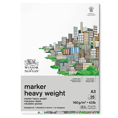 Afbeelding van Winsor &amp; Newton Marker Papier Bleedproof Extra Heavy A3