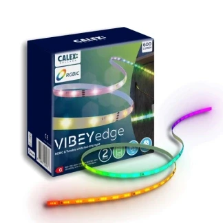 Afbeelding van Calex Vibey LED Strip 2 meter Voor Binnen Met App RGBIC Warm wit licht Inclusief Afstandsbediening