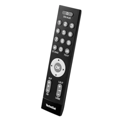 Afbeelding van TechniSat ISIZAPPER Universele afstandsbediening voor senioren, ziekenhuizen, hotels, extra grote toetsen, alleen basisfuncties