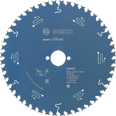 Image de BOSCH 2608644063 lame de scie circulaire Expert pour le bois, 230 x 30 2.8 mm, 48T