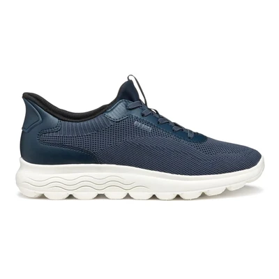 Afbeelding van Geox D Spherica Sneakers laag, Dames, Maat: 35, Navy Textiel/ synthetisch