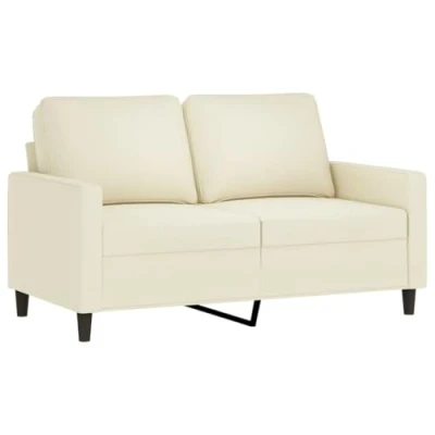 Afbeelding van Tweezitsbank 120 cm fluweel crèmekleurig