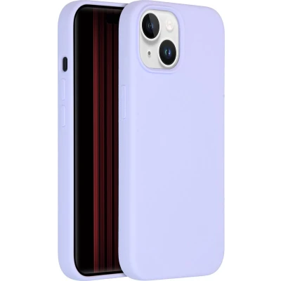 Afbeelding van Accezz Hoesje Geschikt voor iPhone 15 Siliconen Liquid Silicone Backcover Paars
