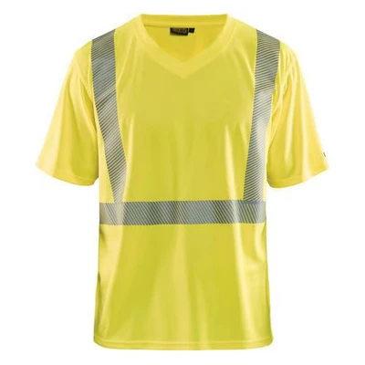 Image de T shirt anti UV haute visibilité jaune fluorescent