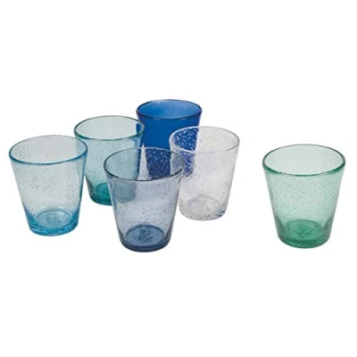Afbeelding van Villa d&#039;Este Home Tivoli 5907746 Cancun/Marée Set van 6 waterbekers 330 ml gepofte glaspasta, milliliter