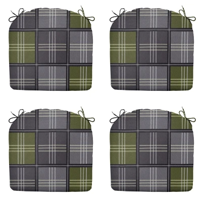 Afbeelding van Madison Zitkussen Patchy olive Ca. 46x48 cm Set van 4