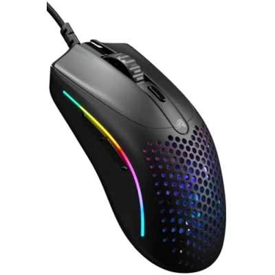 Afbeelding van Glorious Model O 2 Mini gamingmuis, bekabeld, 49 g, ultralicht, optische sensor 26.000, Motion Sync, 80 m klikken, 6 programmeerbare toetsen, voor kleine handen, FPS, MMO, MOBA, Battle Royale, zwart
