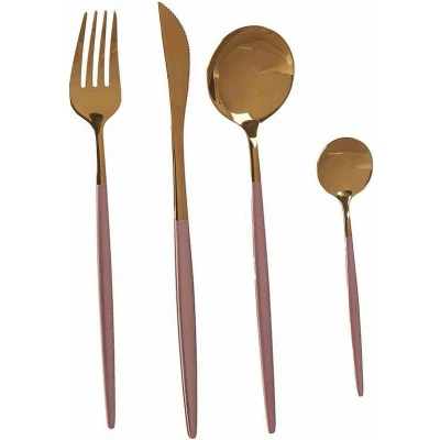 Afbeelding van Bestekset Roze Gouden Roestvrij staal (8 pcs)