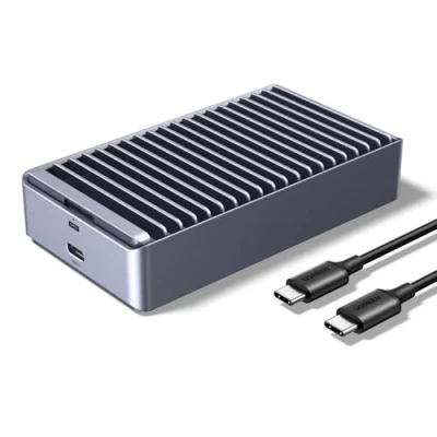 Afbeelding van UGREEN M2 40 Gbps SSD behuizing, USB 4 NVMe compatibel met Thunderbolt 4/Thunderbolt 3, externe harde schijf adapter aluminium voor Mac OS/Windows/Linux kabel inbegrepen