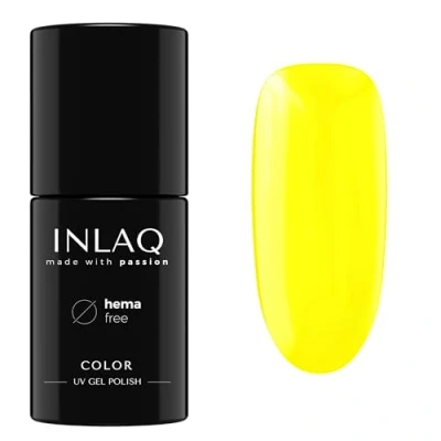 Afbeelding van INLAQ® Nagellak, semi permanent, geel, 6 ml, uv gelnagellak, Hema vrij, Neon Spectrum collectie, langhoudende nagellak