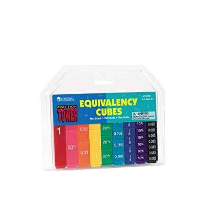 Afbeelding van Learning Resources Equivalentiekit voor kubussen, fractie spel, kleuterschool, wiskundige montessori, leren tellen, Montessori spelletjes kinderen van 5 jaar, 20,6 x 18,3 5,4 cm