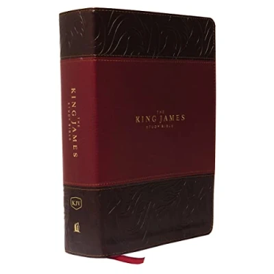 Afbeelding van The King James Study Bible, Imitation Leather, Burgundy, Full Color Edition