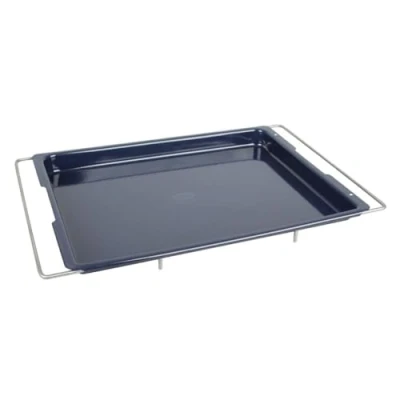 Afbeelding van Dr. Oetker universele bakplaat emaille met antiaanbaklaag, verstelbare rechthoekige bakvorm voor elke bakoven om koekjes, pizza en taart te bakken (33 x 41 53 cm)