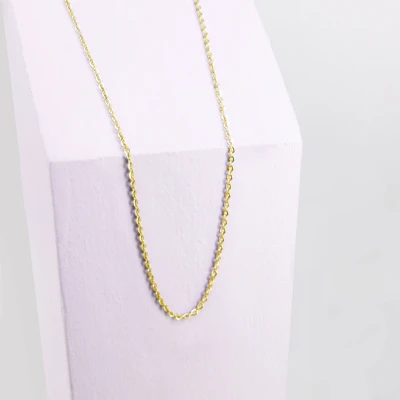 Image de Ponytail&amp;Co Collier avec maillon ovale plat Or 32+6cm