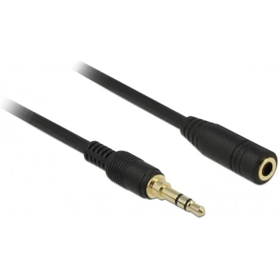 Afbeelding van 3,5mm Jack stereo audio slim kabel verlengkabel met extra ruimte / zwart 5 meter