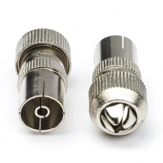 Afbeelding van Coax connectoren Nedis 2 stuks (Vrouwelijk, Metaal)