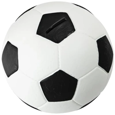 Afbeelding van HMF 4790 17 Spaarpot, voetbal, kunstleer, diameter 15 cm, kleur: geel wit