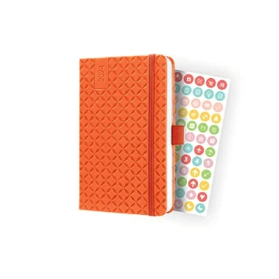 Afbeelding van Sigel agenda 2024 Jolie Flair A6 hardcover 7 dagen / 2 pagina&#039;s pumpkin orange SI J4118