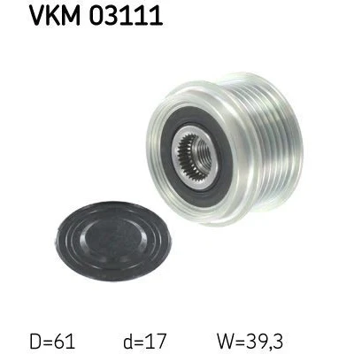 Afbeelding van Skf Vrijloop koppeling dynamo VKM 03111