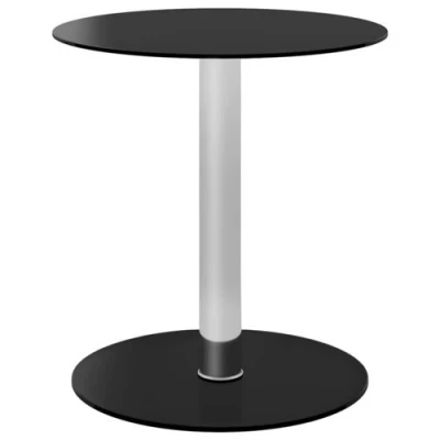 Afbeelding van Salontafel 40 cm gehard glas zwart