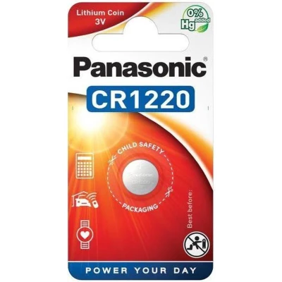 Afbeelding van Panasonic CR1220 Lithium 3V Batterij Knoopcel 12 stuks