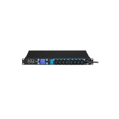 Image de Eaton ePDU G3 Managed Unité de distribution secteur (rack montable) CA 230 V monophasé Ethernet 10/100, RS 232 entrée : IEC 60320 C20 connecteurs sortie 8 (power C13) 1U 3 m cordon